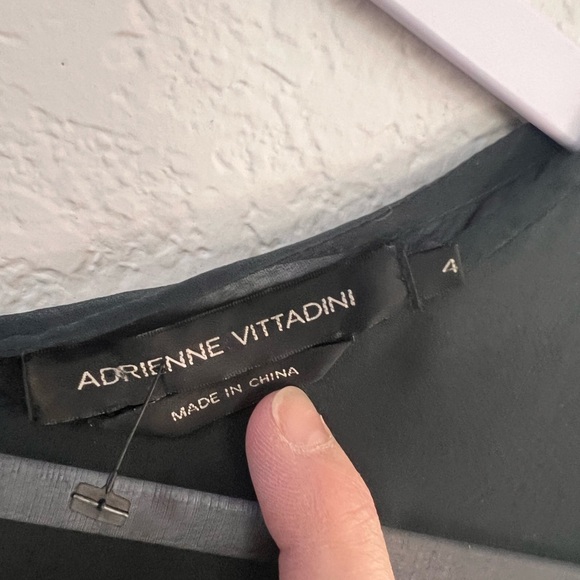 Adrienne Vittadini Black Sheer Long-Sleeve Midi Dress - Picture 7 of 7